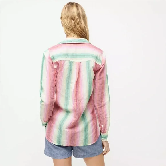 J.Crew Classic-fit boy shirt in rainbow stripe - Picture 7 of 7